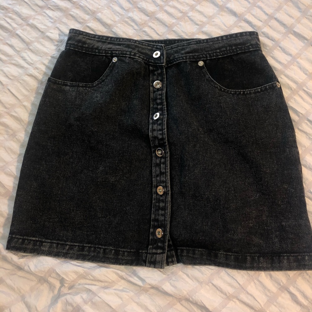 Black Button Up Skirt